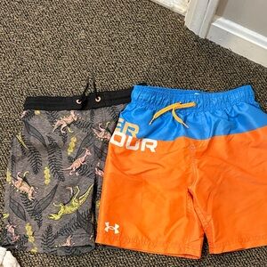 Under Armour Orange, Blue & Yellow & Old Navy Boys' Swim Shorts